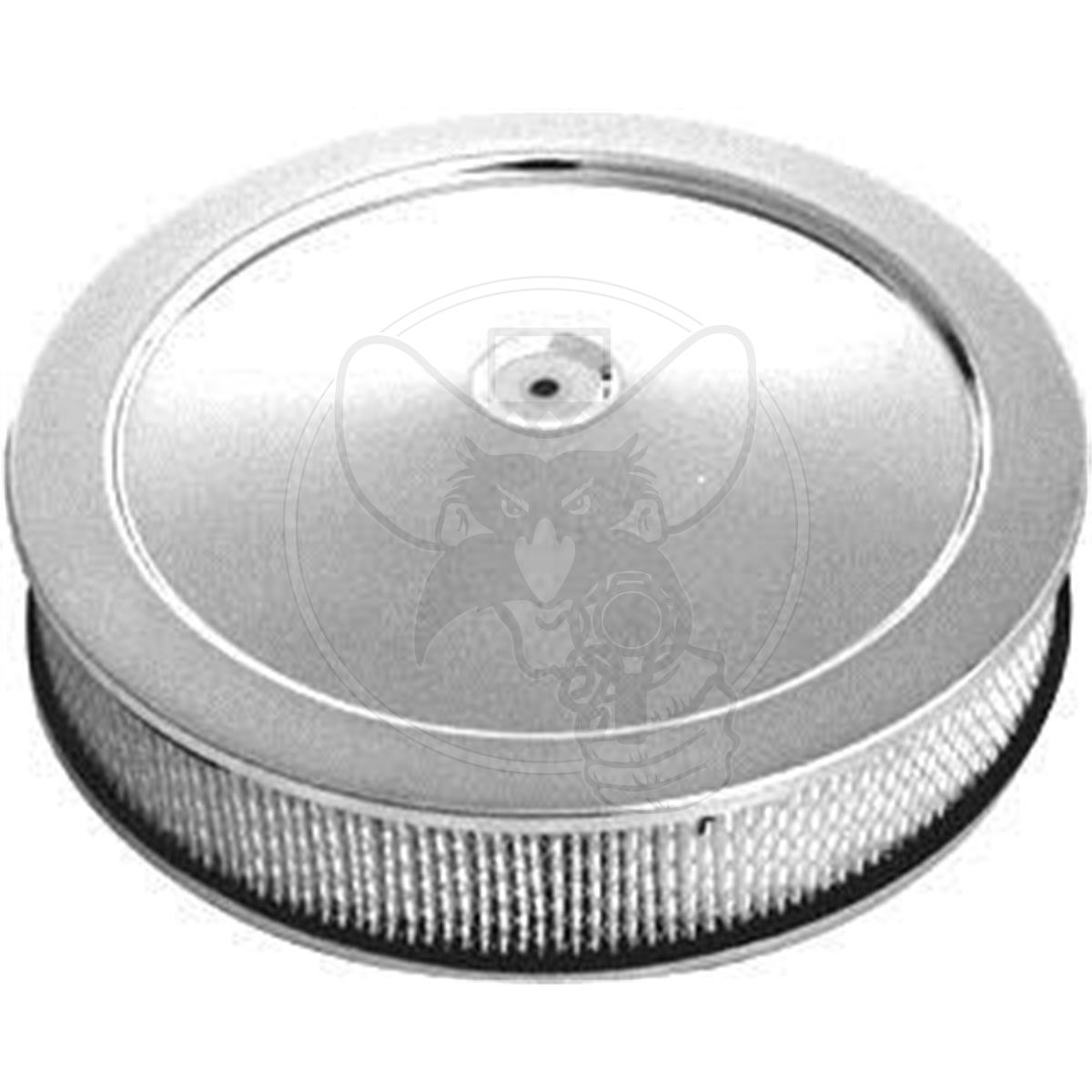 RPC CHROME AIR CLEANER ASSEMBLY FITS HOLLEY 14" X 3" RECESSED BASE