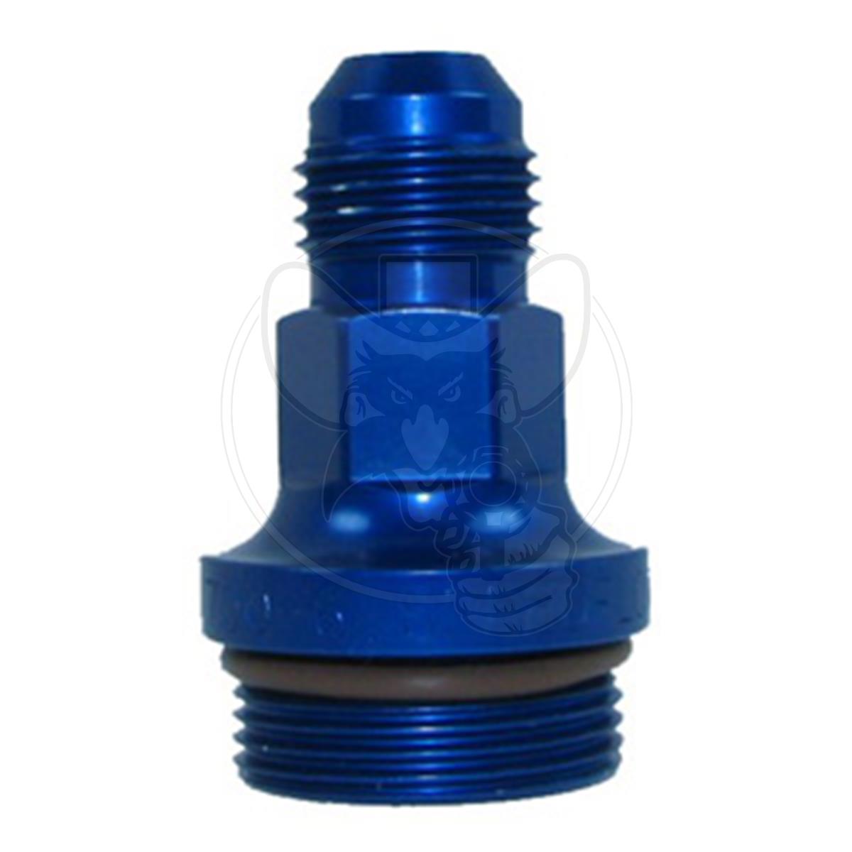SPEEDFLOW CARB FITTING DUAL FEED -8 MALE to 7/8" FITS HOLLEY BLUE