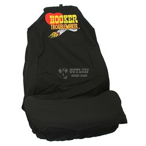 HOOKER HEADERS BLACK HOOKER THROW OVER SEAT COVER FITS BUCKET SEATS