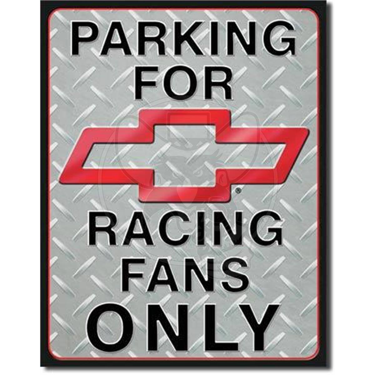 TIN SIGN PARKING BOWTIE FANS ONLY