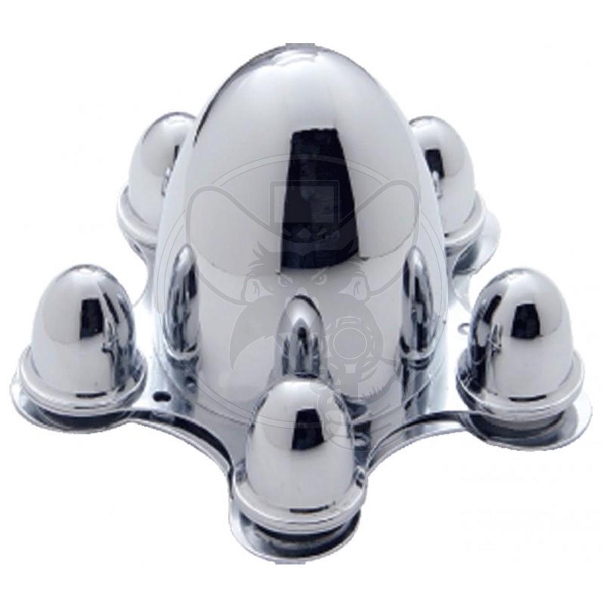 UNITED PACIFIC CHROME SPIDER WHEEL CAPS FITS CHEV 4-SET