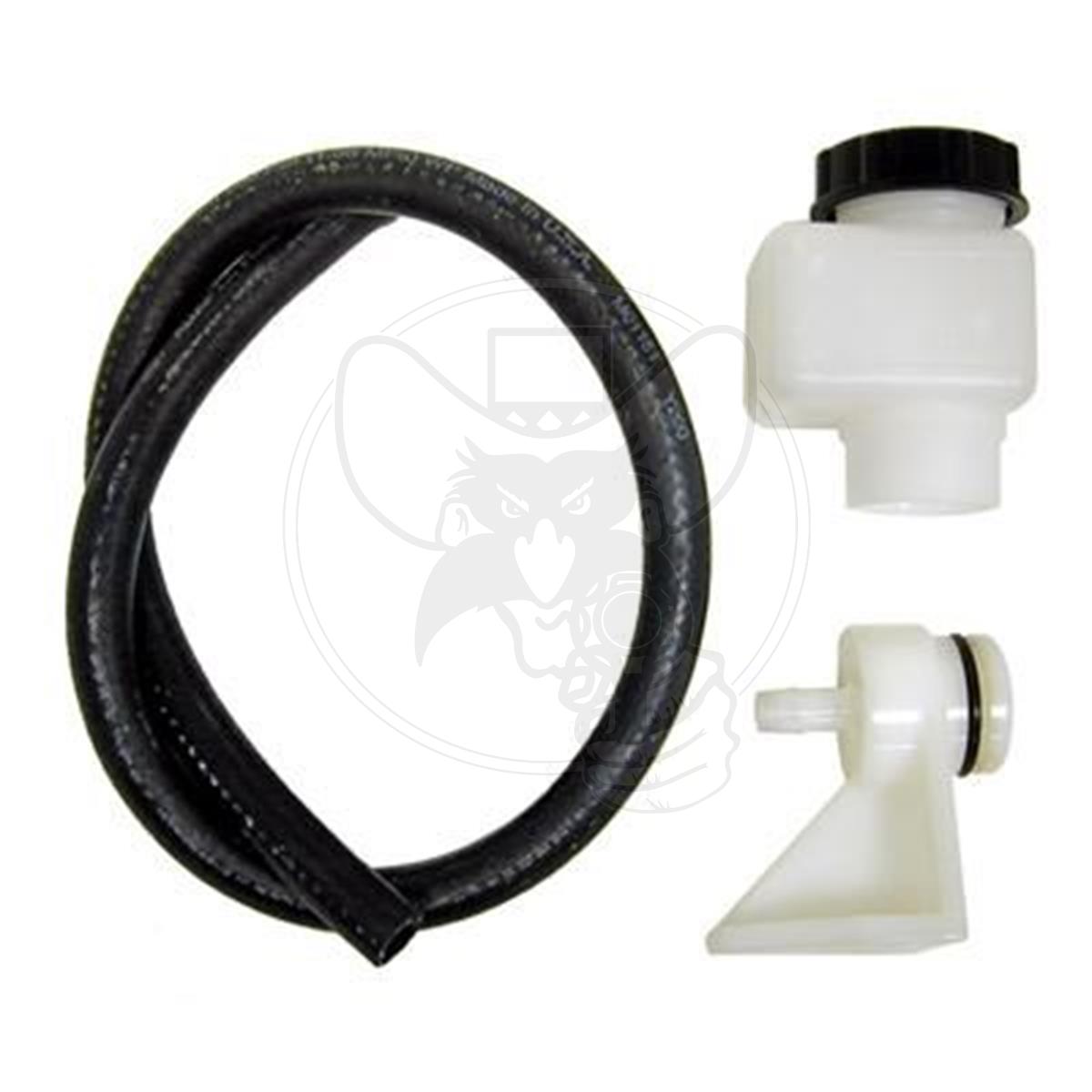 WILWOOD 4.0 OUNCE REMOTE RESERVOIR KIT WHITE PLASTIC W/HOSE